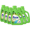 6-Pack Purex Dye-Free Hypoallergenic Liquid Laundry Detergent, Plant-Based Cleaning Ingredients + Natural Fragrance Extracts, HE Compatible
