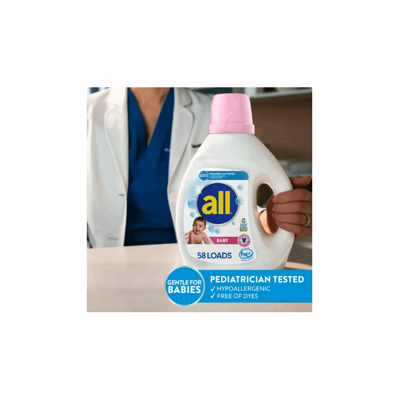 all Baby Liquid Laundry Detergent, 73 oz, 58 Loads-