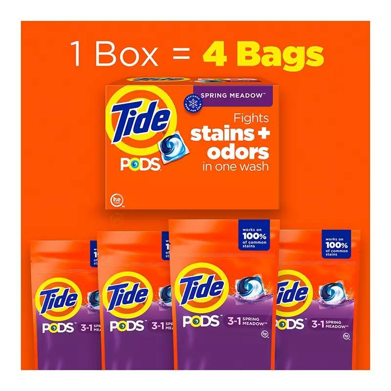 2-Pack Tide PODs Laundry Detergent Pacs, Spring Meadow Scent, 168 Count per Pack – 3-in-1 Powerful Cleaning Capsules