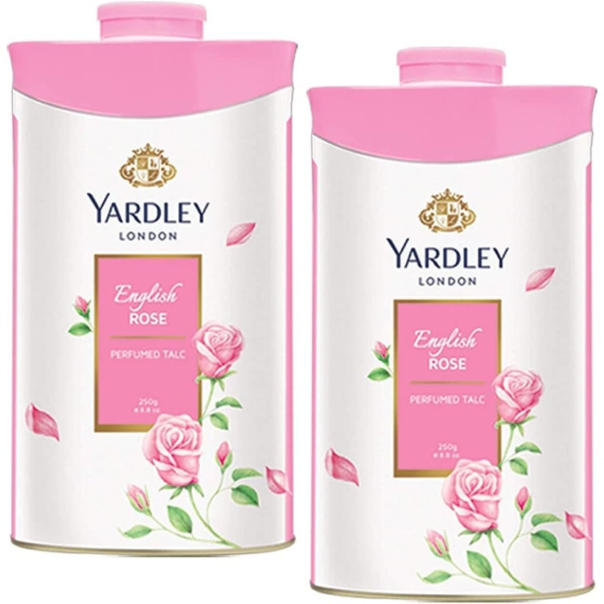 Yardley London Fresh Floral Fragrance Locked in a Fine & Silky Perfumed Talcum Powder (Yardley London English Rose, Pack of 3 250Gram) - Skin Care