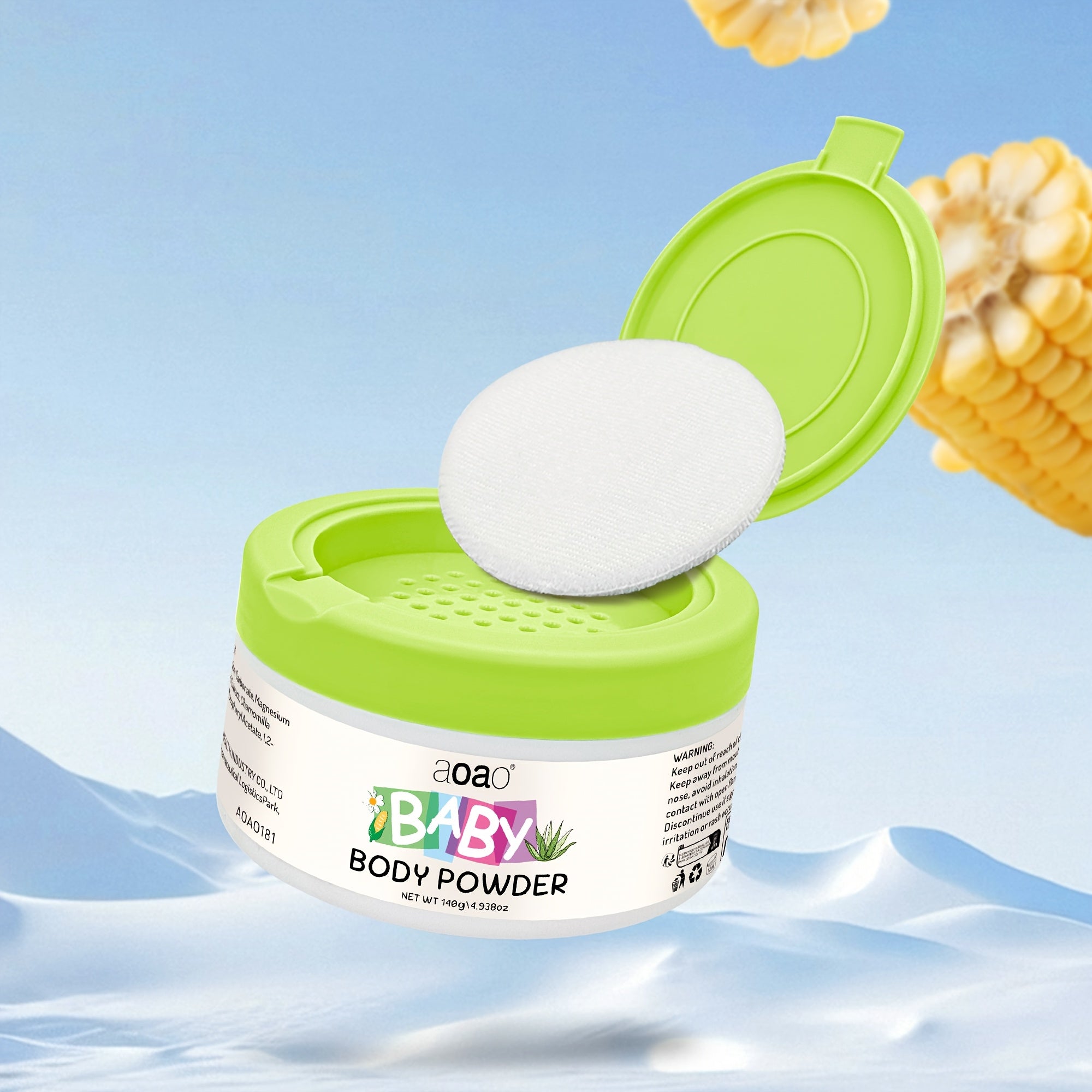 Talc-Free Baby Powder | Gentle & Long-Lasting Freshness For Kids | Cornstarch-Based Body Powder