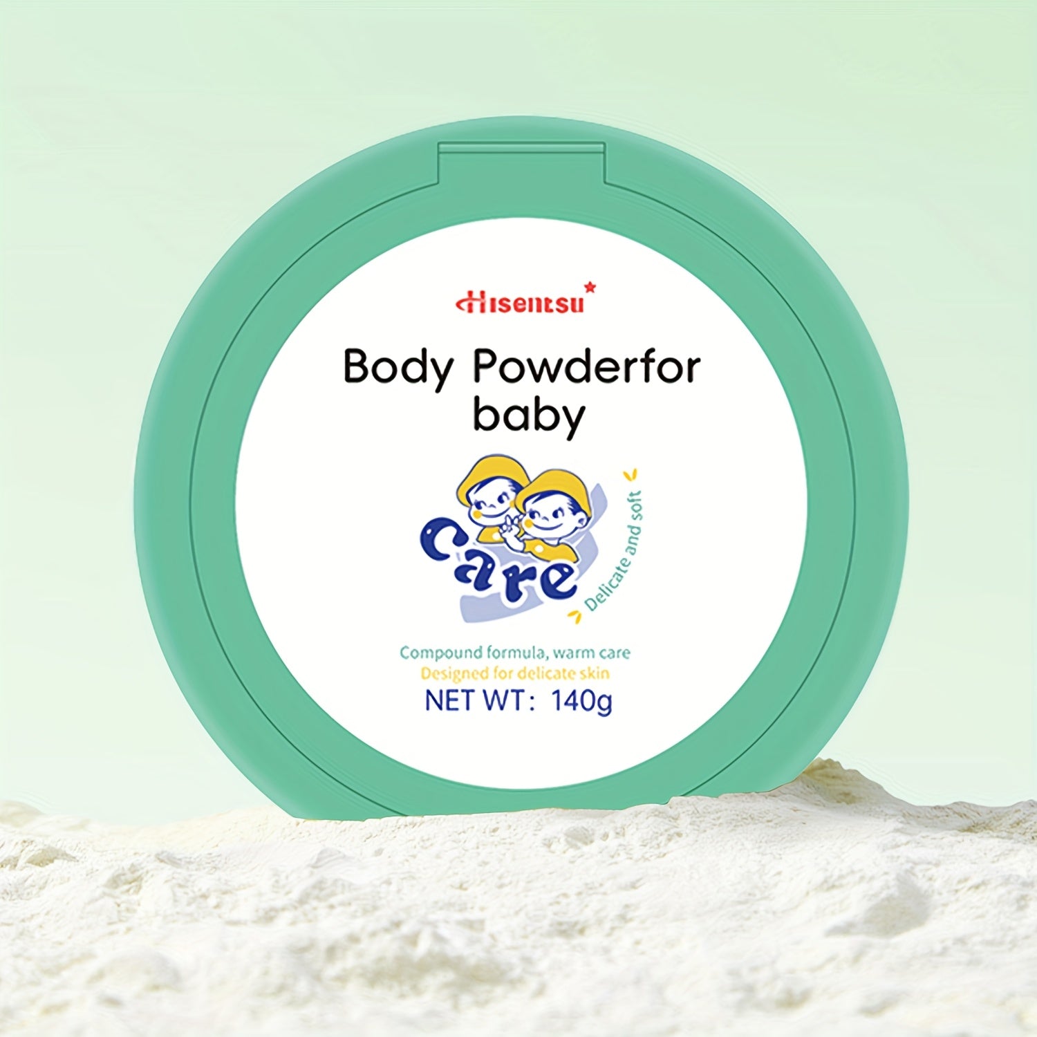 Baby Powder with a Puff, Made from Corn Starch And Free of Talc, Has a Fresh And Clean Scent, 140G\u002F4.938Oz