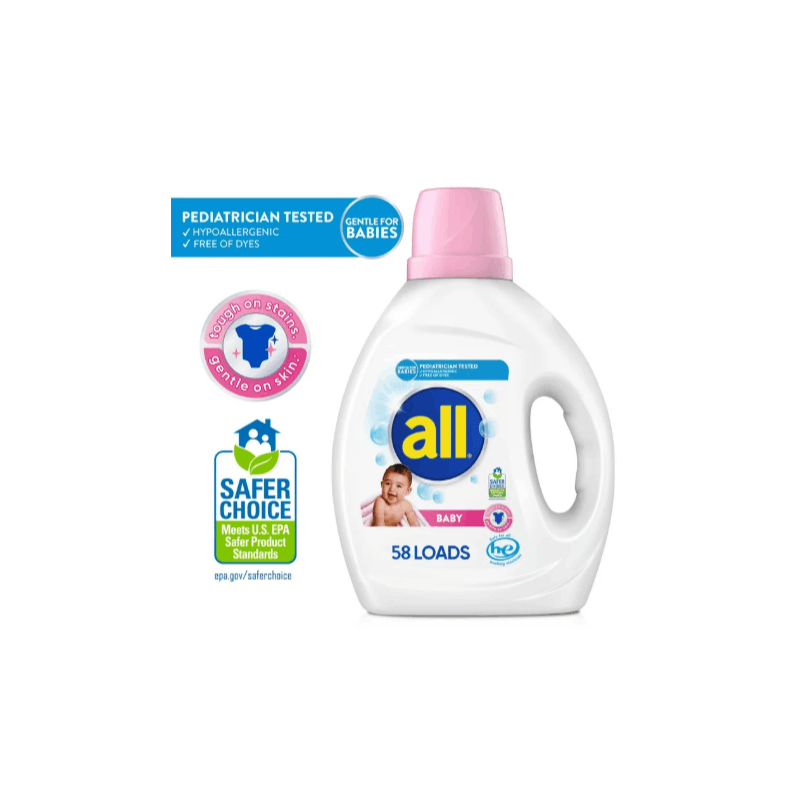 all Baby Liquid Laundry Detergent, 73 oz, 58 Loads-