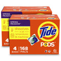 2-Pack Tide PODs Laundry Detergent Pacs, Spring Meadow Scent, 168 Count per Pack – 3-in-1 Powerful Cleaning Capsules