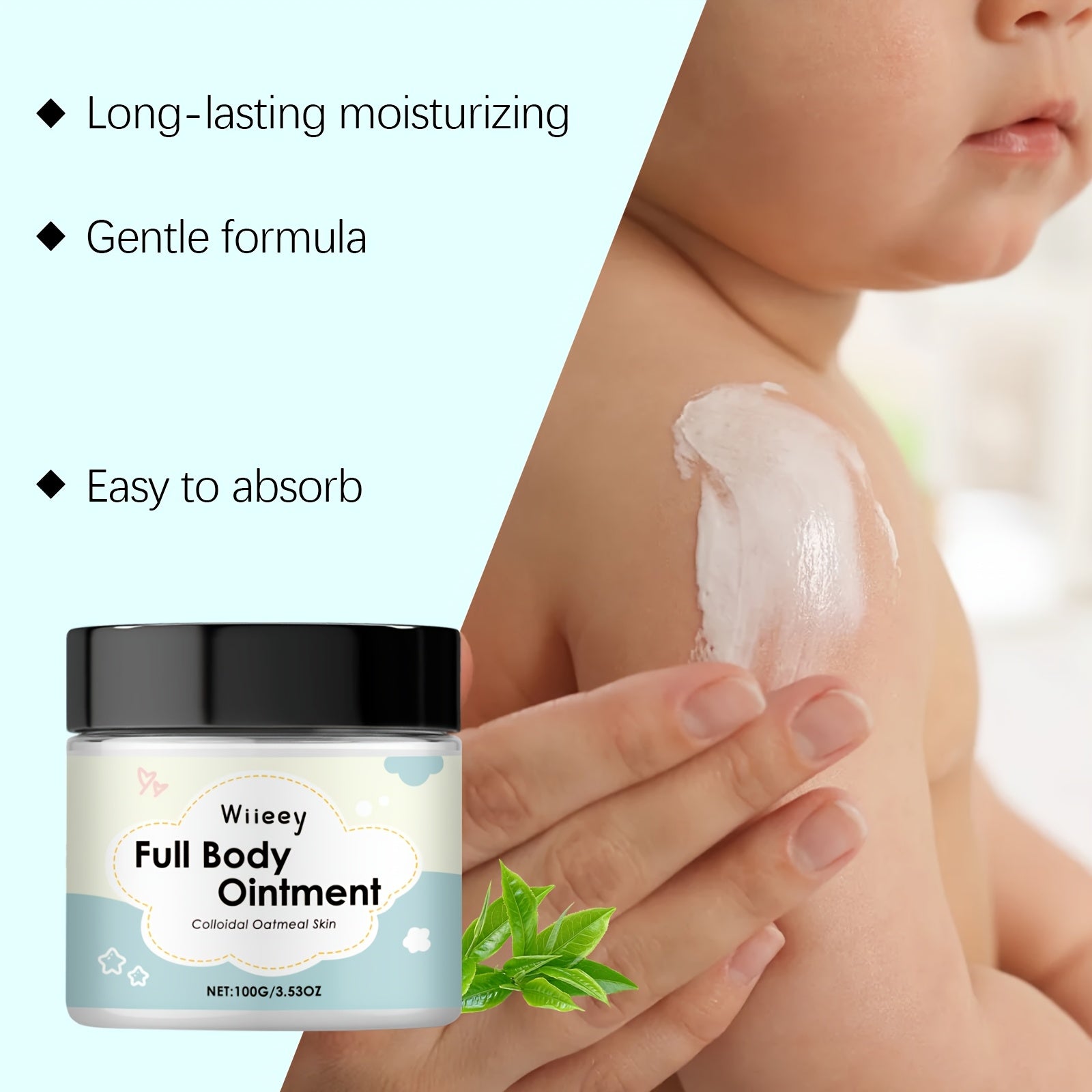 3pcs - Baby Body Cream, Gently Moisturizes The Body, Leaving It Hydrated And Not Dry, Softening The Skin And Giving It Elasticity. Suitable for All Skin Types. Local Warehouse, 100G
