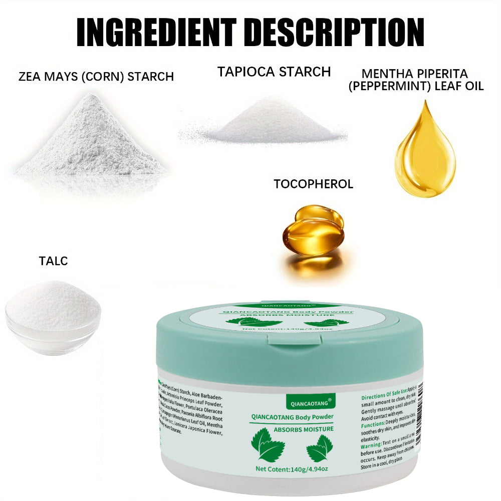 All-Natural Body Powder for Odor Control and Sweat Prevention-1park 4.94oz
