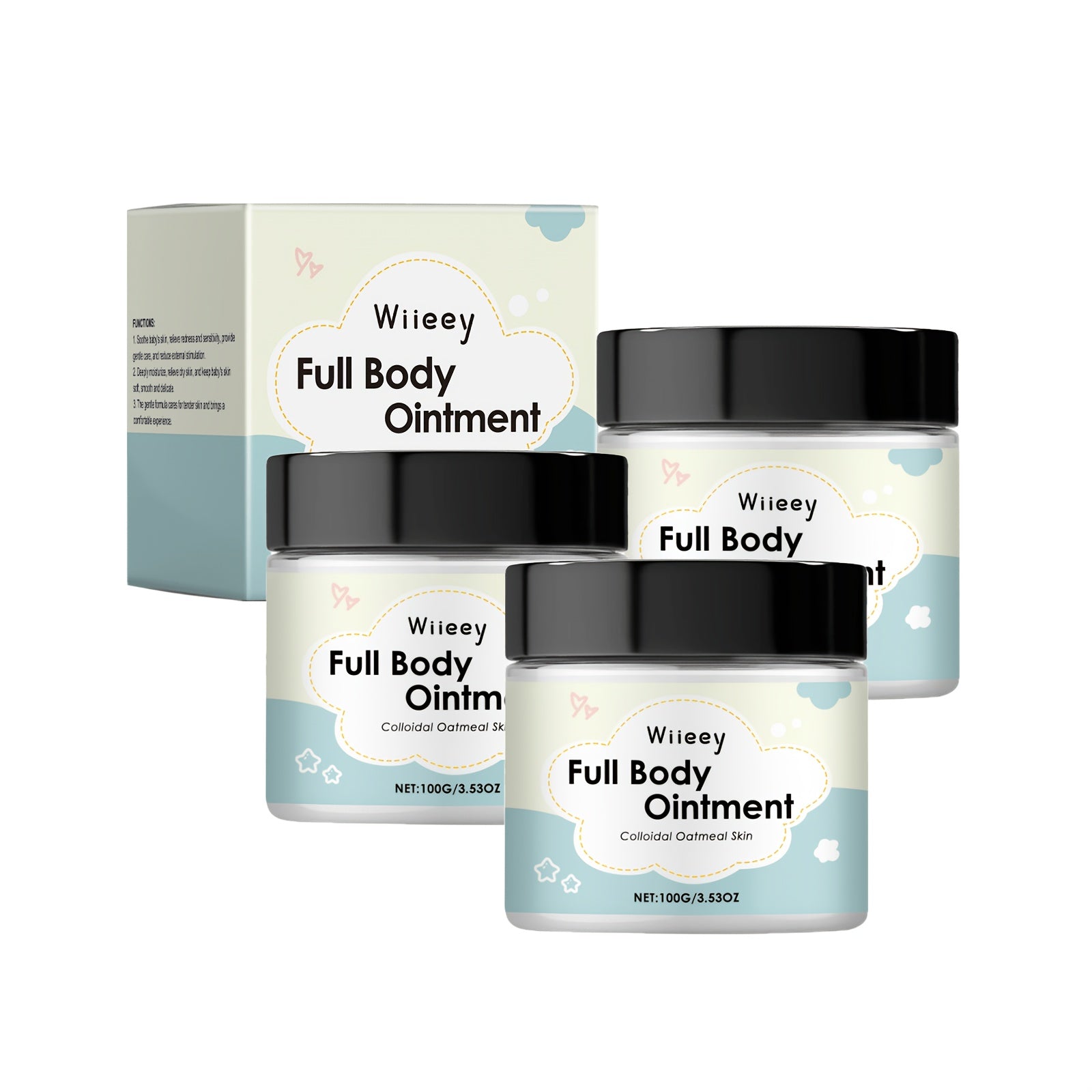 3pcs - Baby Body Cream, Gently Moisturizes The Body, Leaving It Hydrated And Not Dry, Softening The Skin And Giving It Elasticity. Suitable for All Skin Types. Local Warehouse, 100G